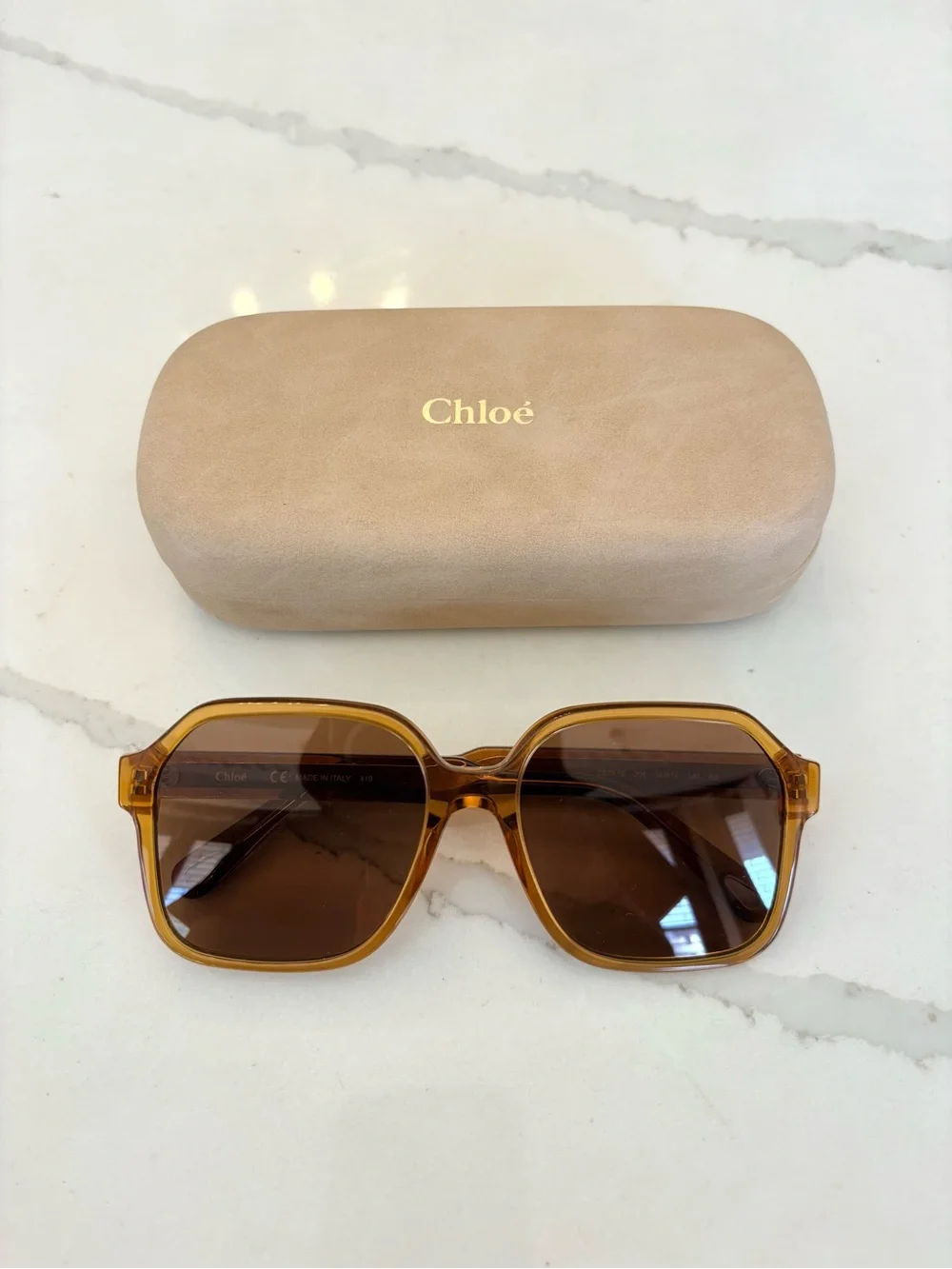 Chloé Willow CE761S Light Brown Oversized Square Sunglasses
